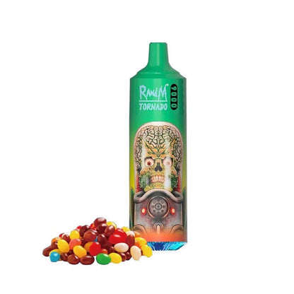R and M Tornado 9000 Disposable Vape Pod Box of 10-Rainbow candy-vapexwholesale