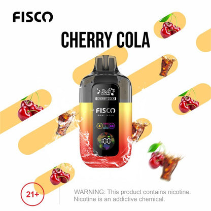 Fisco Point Pro 7000 Puff Pre-Filled Pod Kit - Box of 5 in Cheryy Cola Flavour Available at UK Vaper Wholesale