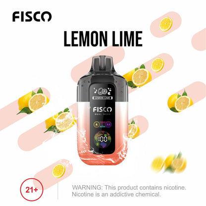 Fisco Point Pro 7000 Puff Pre-Filled Pod Kit - Box of 5 in Lemon Lime Flavour Available at UK Vaper Wholesale