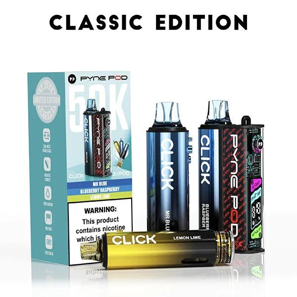 Pyne Pod Click 50k Prefilled Pod Vape Kit Box of 5 - Classic Edition at UK Vaper Wholesale